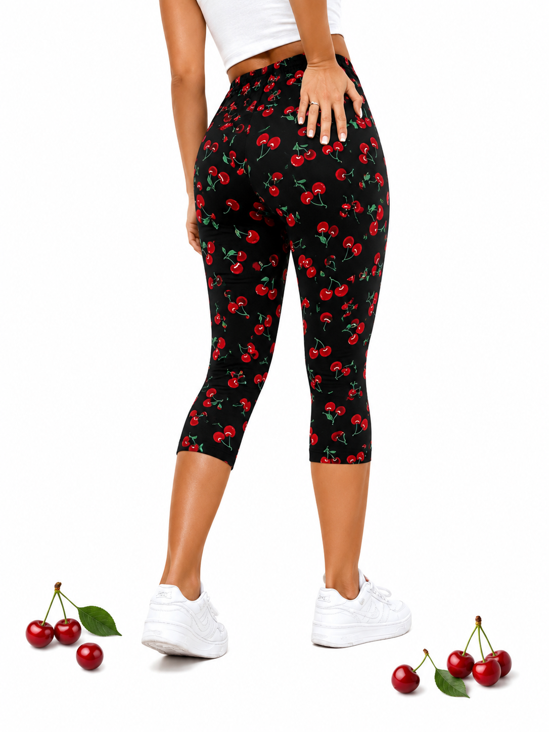Cherry Leggings - 3/4 Hose mit Kirschen