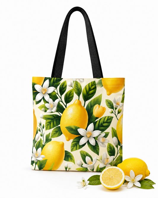 Lemon Shopping Bag - Henkeltasche mit Zitronen