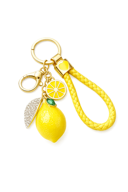 Lemon Taschendeko und Schlüsselanhänger mit Zitrone
