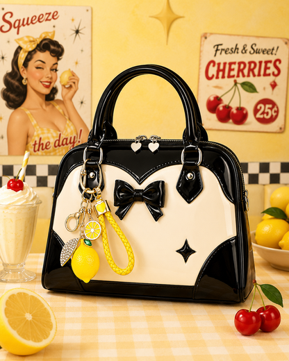 Lemon Taschendeko und Schlüsselanhänger mit Zitrone