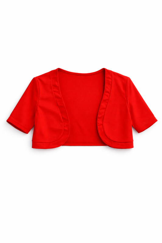 Bolerojäckchen kurzarm rot
