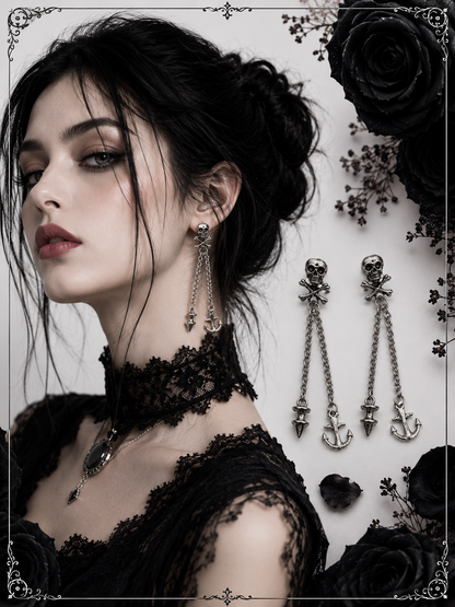 Ohrringe Anker & Lot - lange Gothic Ohrhänger