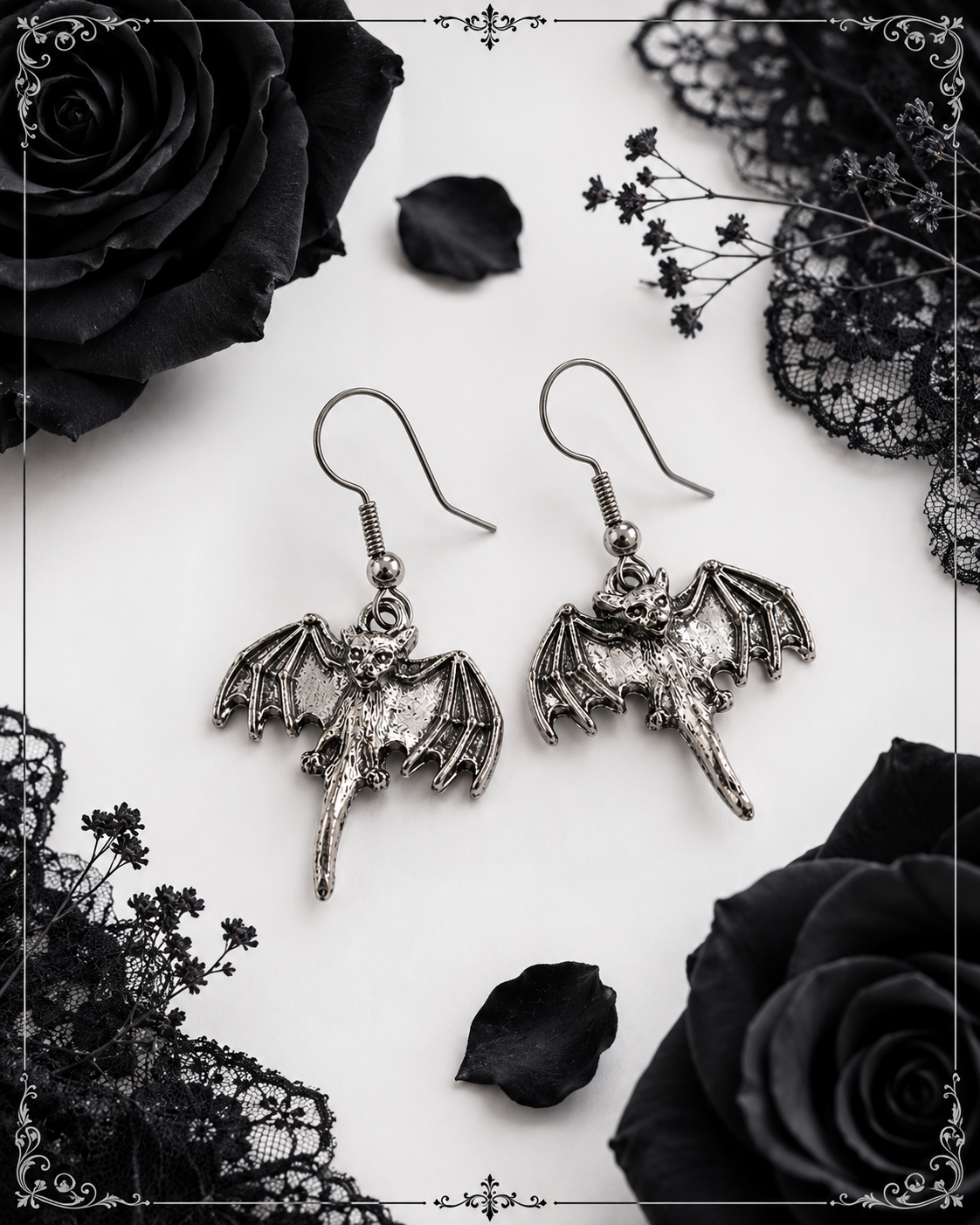 Ohrringe Bats - Fledermaus Gothic Ohrschmuck