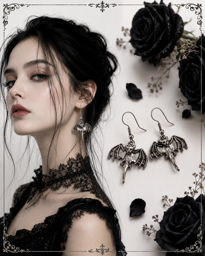 Ohrringe Bats - Fledermaus Gothic Ohrschmuck