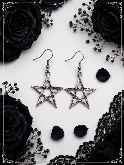 Ohrringe Witchcraft - Gothic Ohrschmuck mit Hexenstern