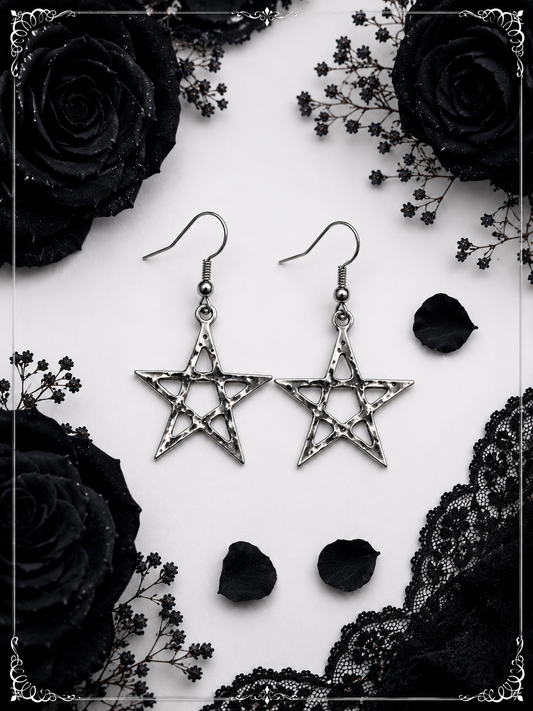 Ohrringe Witchcraft - Gothic Ohrschmuck mit Hexenstern