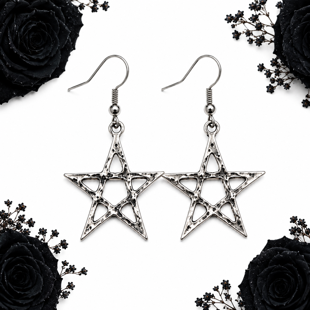 Ohrringe Witchcraft - Gothic Ohrschmuck mit Hexenstern