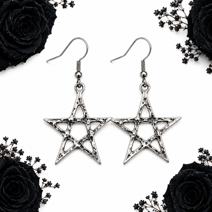 Ohrringe Witchcraft - Gothic Ohrschmuck mit Hexenstern
