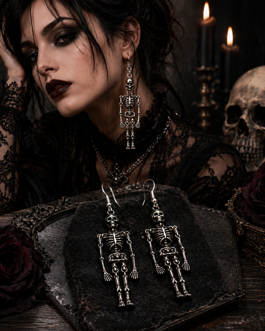 Ohrringe Skelett im Gothic Style