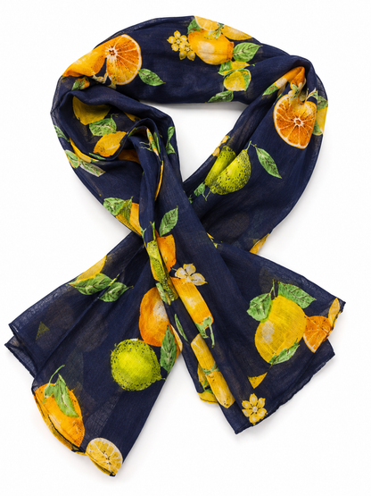 Baumwolltuch Lemon - Halstuch mit Zitronen