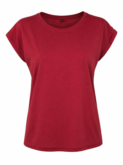 Extended Shoulder Basic Shirt burgundy