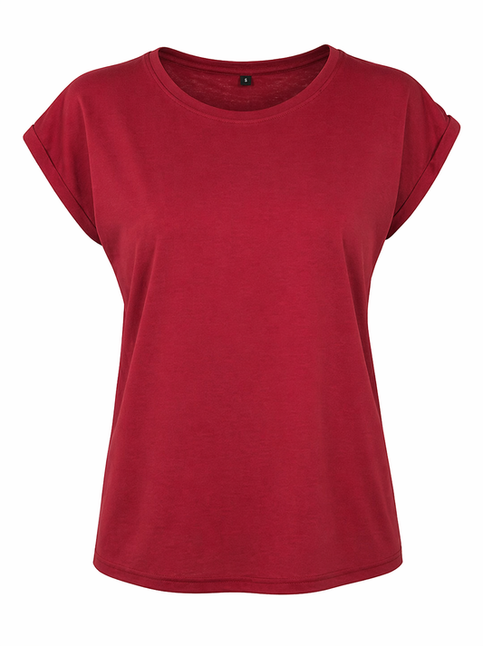 Extended Shoulder Basic Shirt burgundy