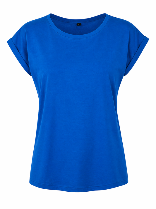 Extended Shoulder Basic Shirt bright blue
