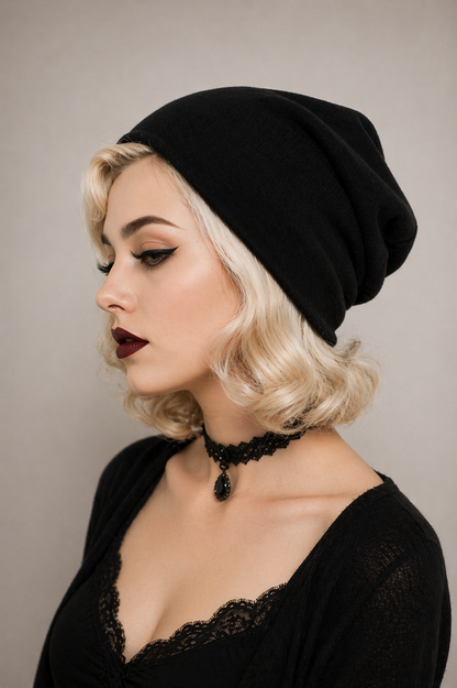 Summer Beanie Jersey schwarz