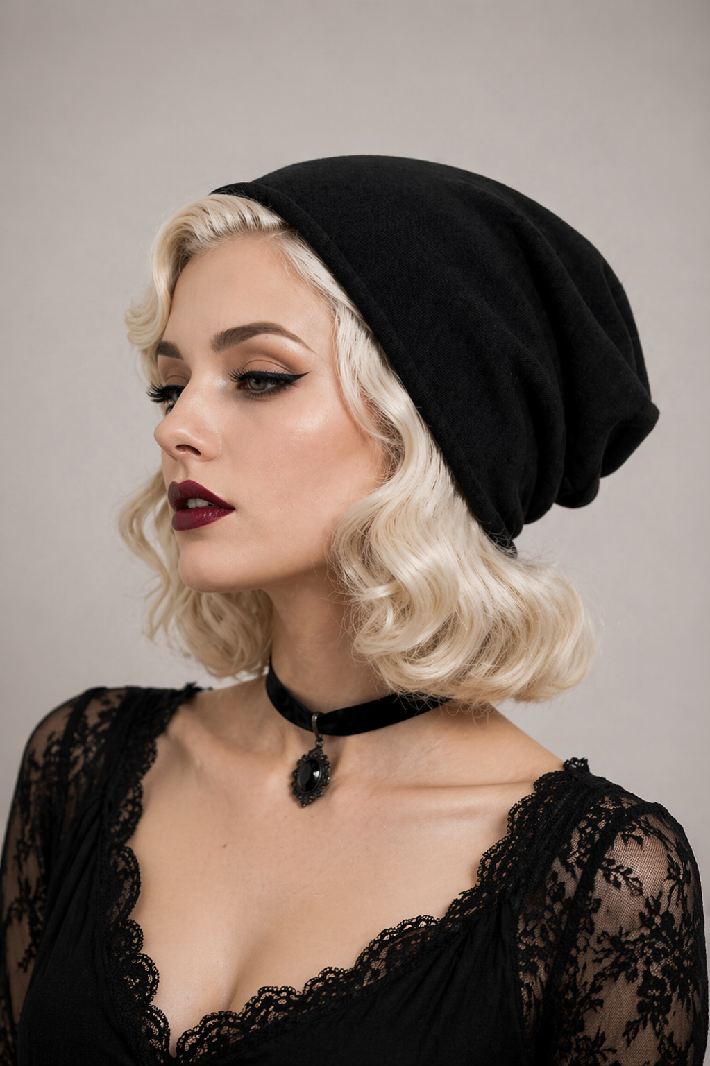 Summer Beanie Jersey schwarz