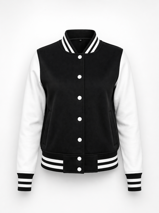 Varsity Jacket College Jacke unisex schwarz-weiß