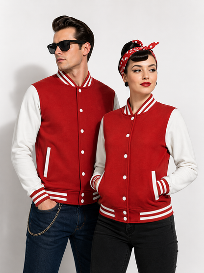 Varsity Jacke College Jacke unisex fire red-white