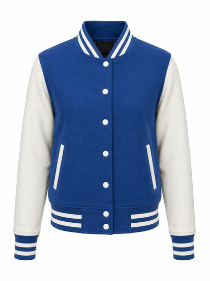 Varsity Jacket College Jacke royal blue white