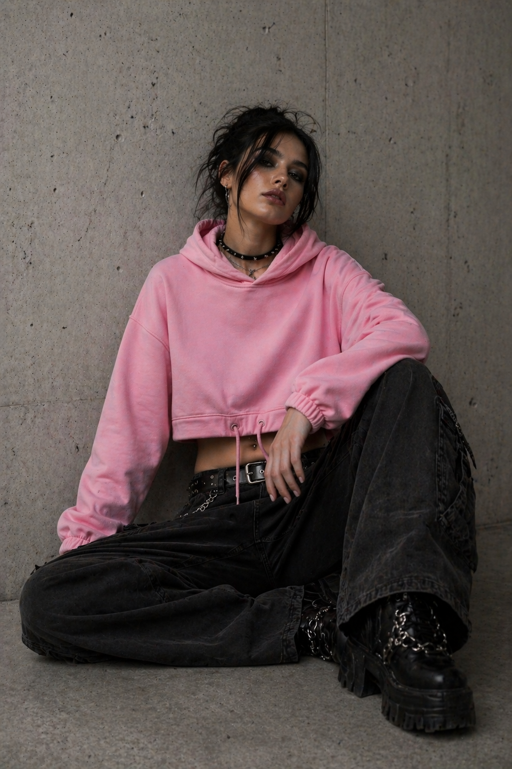 Oversize Cropped Hoodie