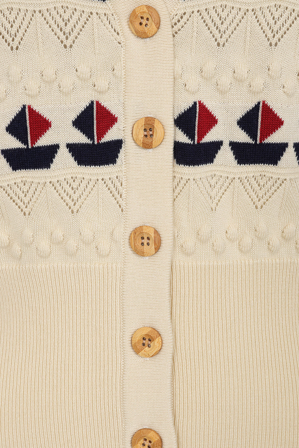 Kitty Sail Cardigan white – Banned Retro Seitenansicht