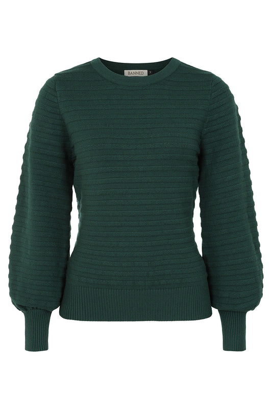 Carla July Jumper green – Banned Retro Modelansicht
