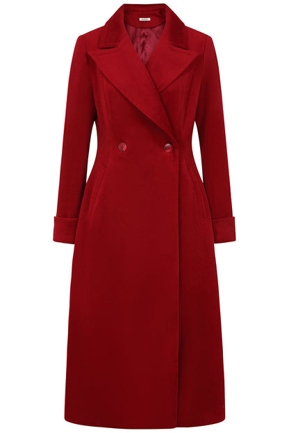 Abigail 40s Coat burgundy – Modelansicht