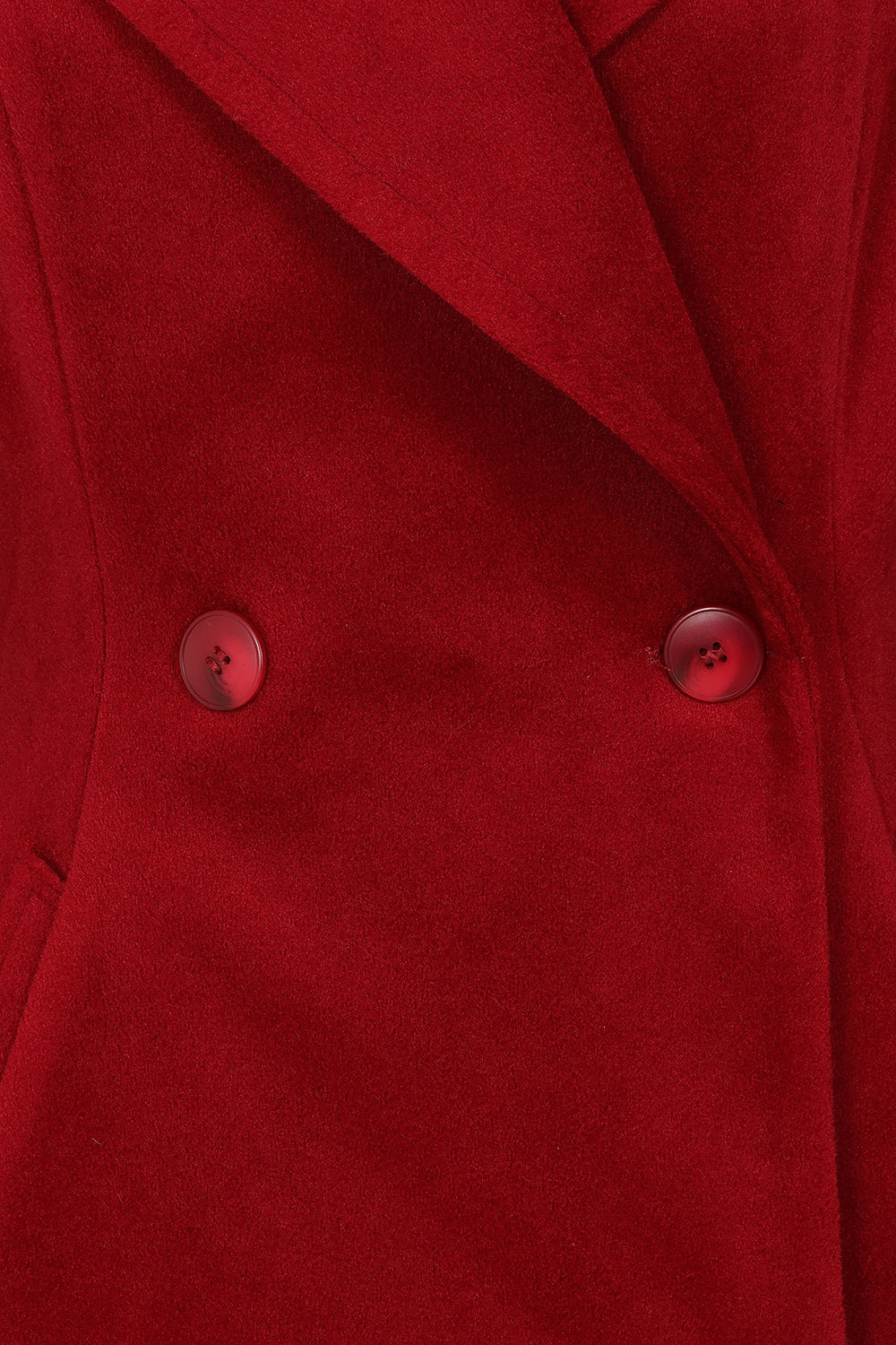 Abigail 40s Coat burgundy – Detailansicht