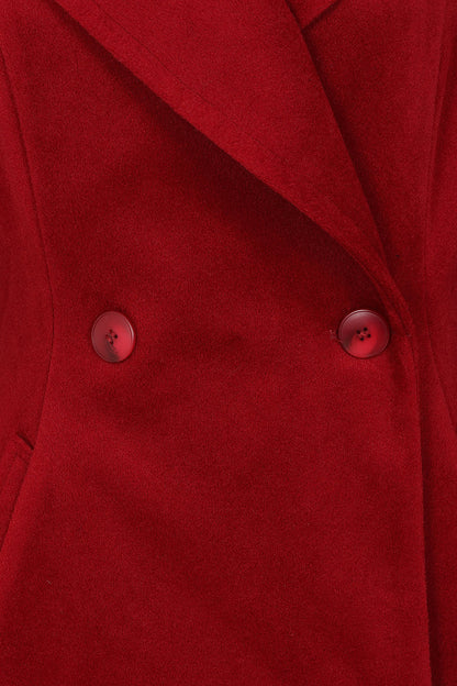 Abigail 40s Coat burgundy – Detailansicht