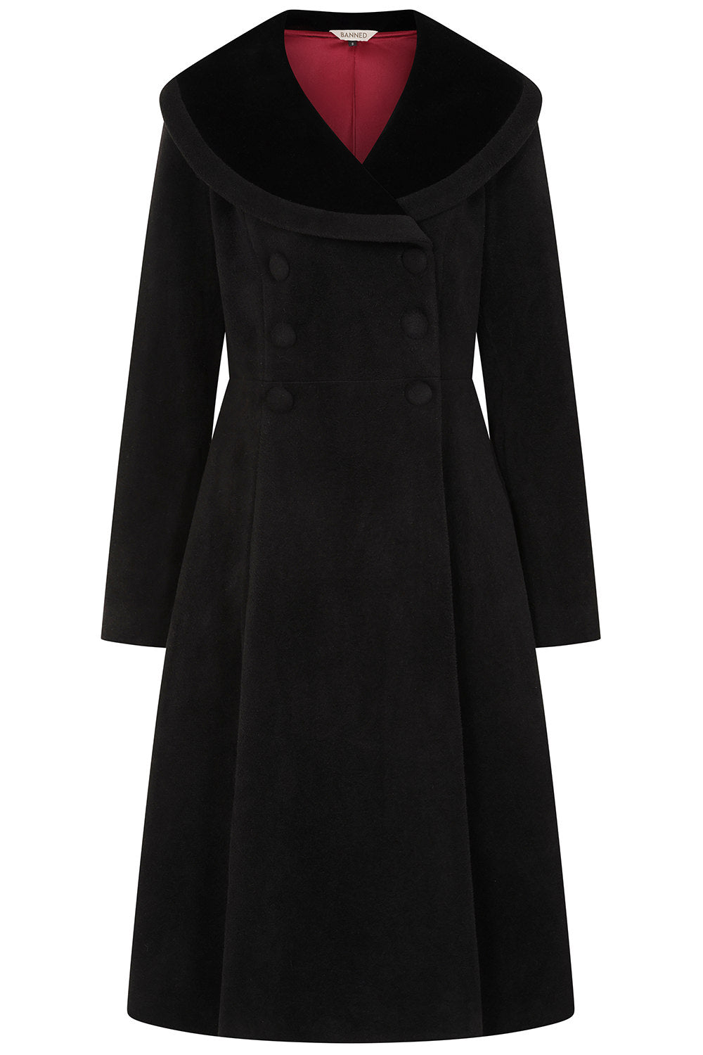 Clotilde Coat black – Modelansicht