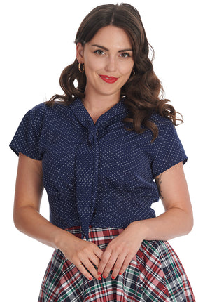 Garden Spot Bluse navy