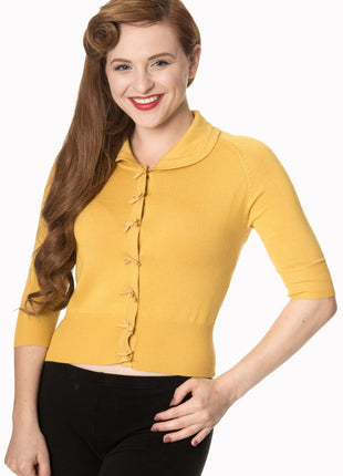 April Cardigan mustard