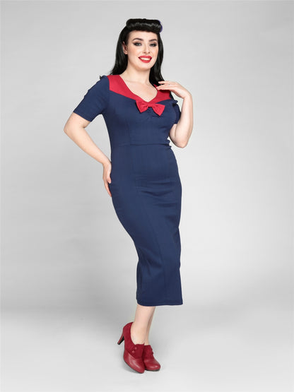 Margret Pencil Dress navy