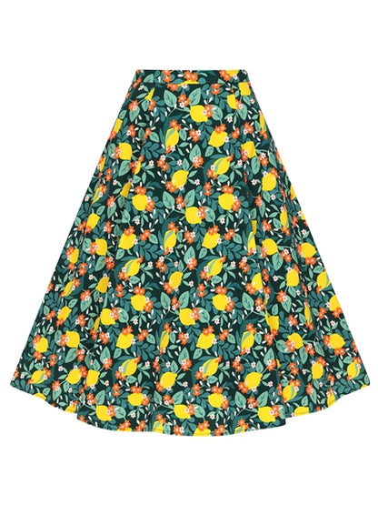 Klara Lemon Bloom Mid Skirt