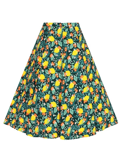 Klara Lemon Bloom Mid Skirt