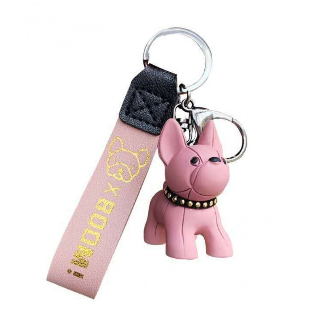 Schlüsselanhänger Taschendeko Pinke Bulldogge