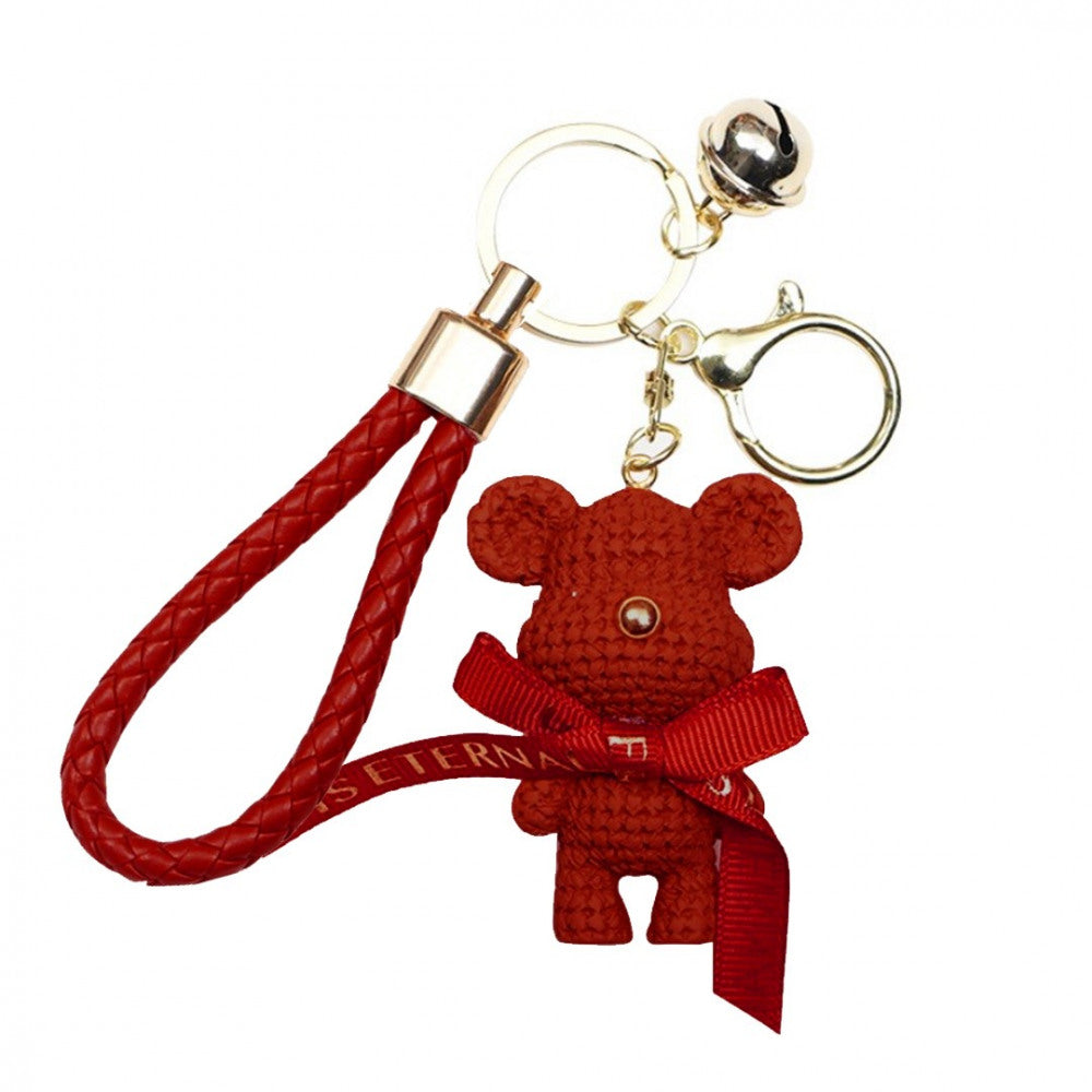 Schlüsselanhänger Taschendeko Bär rot