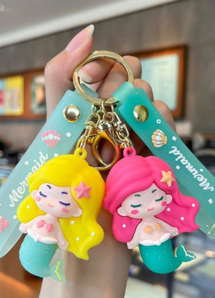 Schlüsselanhänger Taschendeko Mermaid gelb