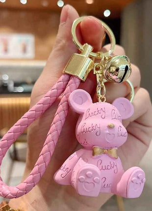 Schlüsselanhänger Taschendeko Lucky Bär pink