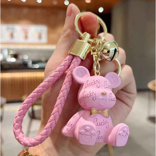 Schlüsselanhänger Taschendeko Lucky Bär pink