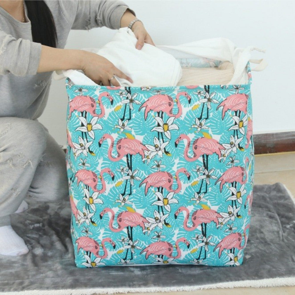 Flamingo Wäsche- Spielzeugkorb