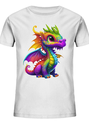 Cute Rainbow Dragon - Kids Organic Shirt