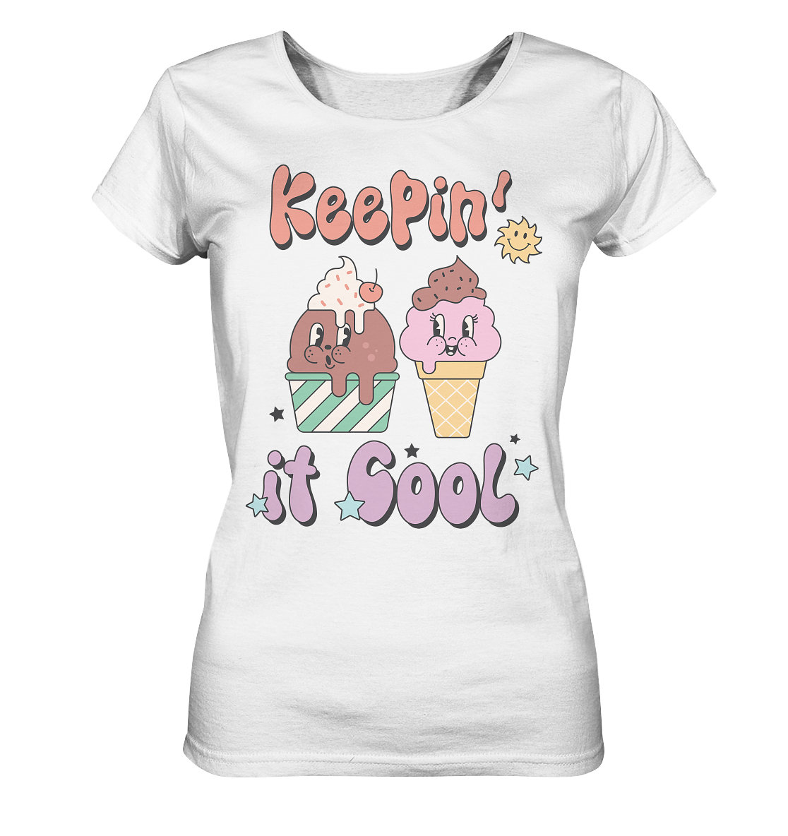 Retro Summer - Ceepin it cool - Ladies Organic Shirt