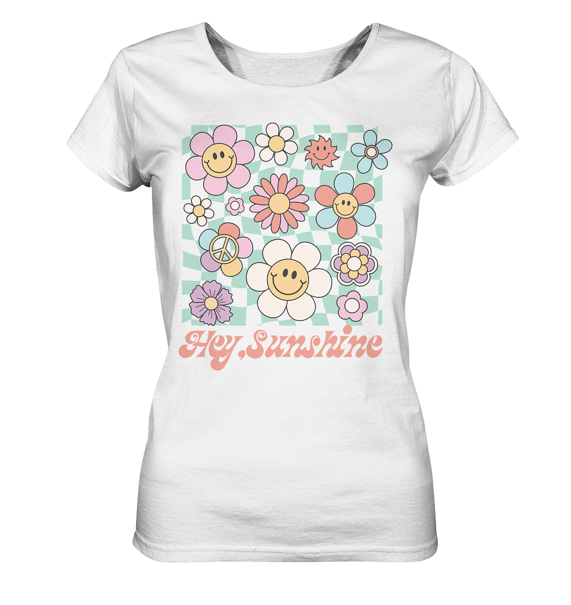 Retro Summer - Hey Sunshine - Ladies Organic Shirt