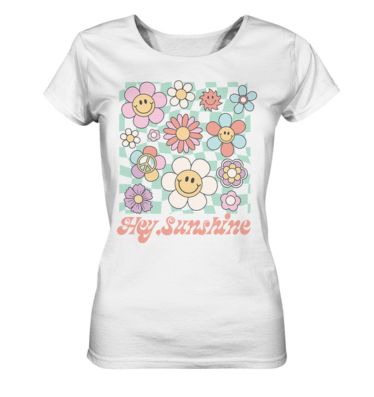 Retro Summer - Hey Sunshine - Ladies Organic Shirt