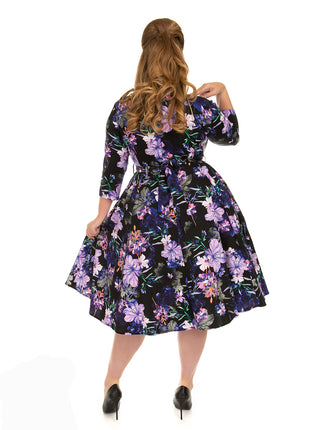 Faye Purple Flower Dress