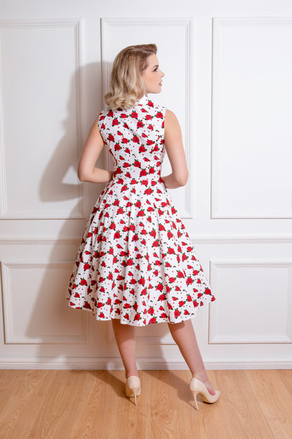 Cora Red Roses Dress