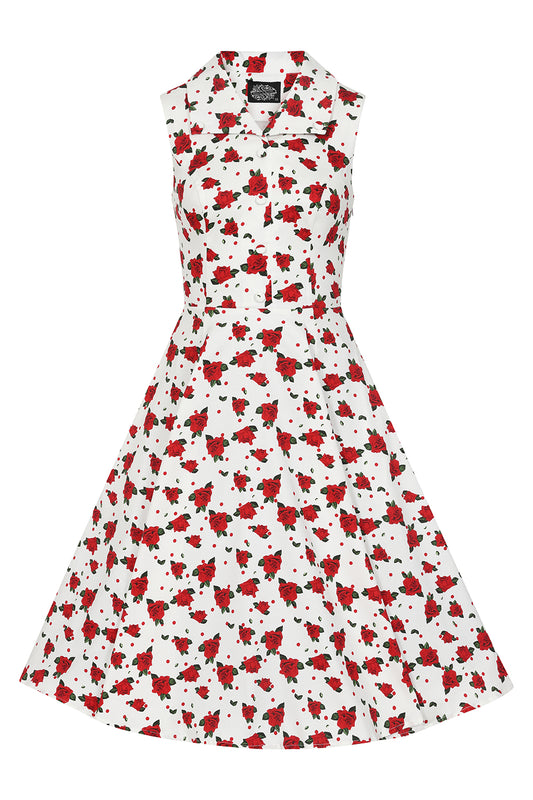 Cora Red Roses Dress