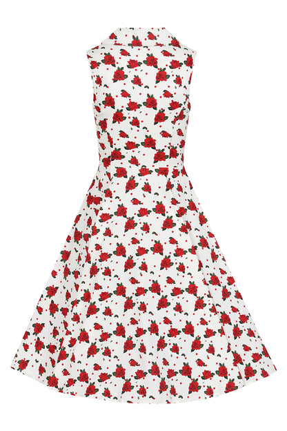 Cora Red Roses Dress