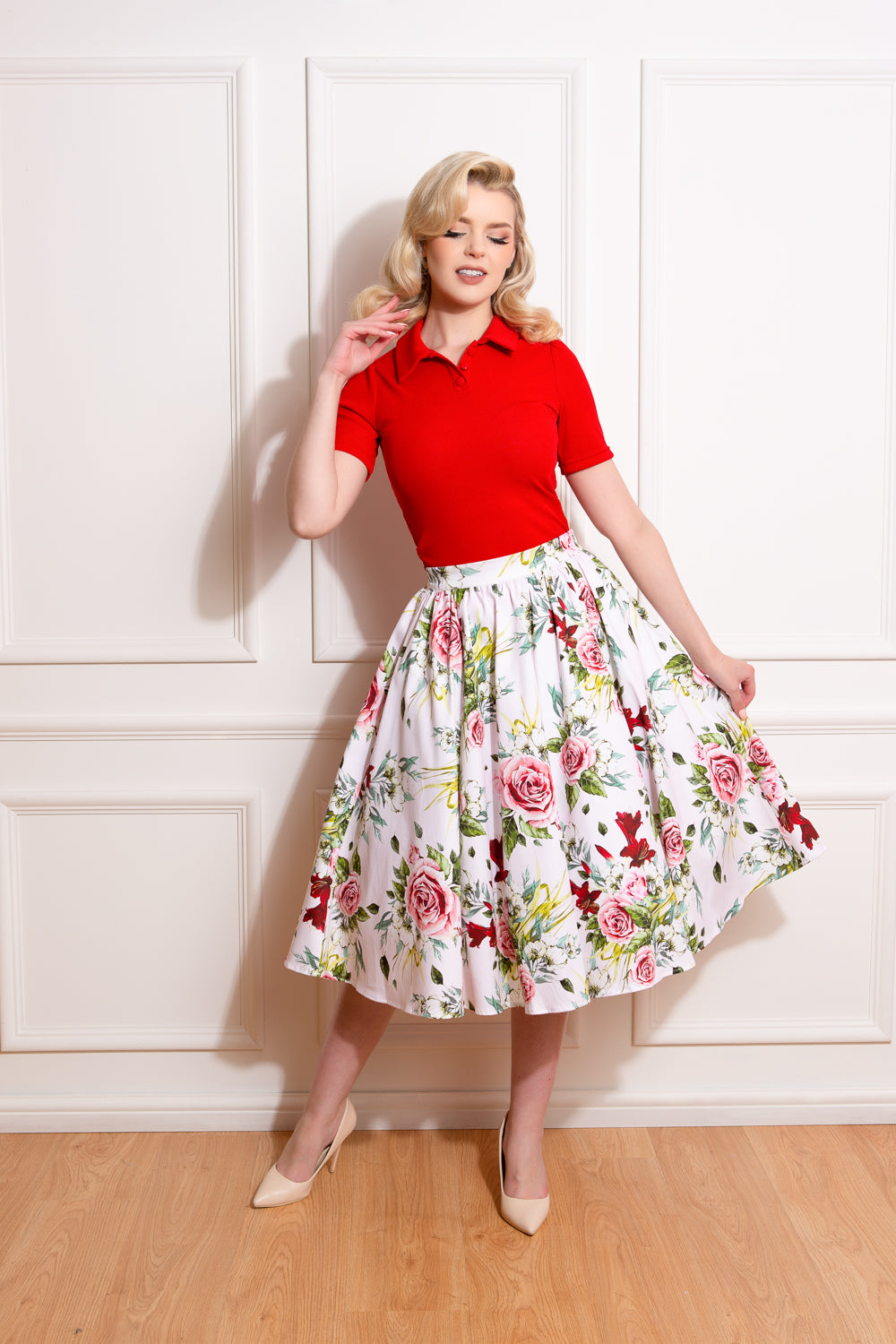 Amanda Vintage Roses Skirt