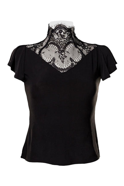 Occultia Gothic Top mit Spitze